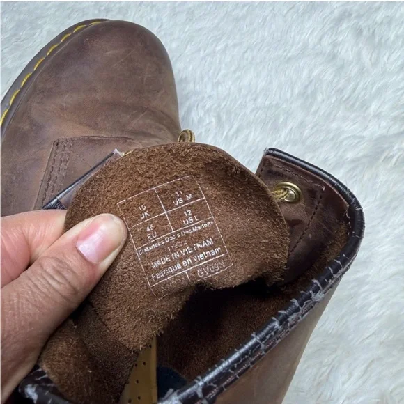 Dr Martens 1460 Boots CrazyHorse Leather Lace Up Boots USSize 11 Air Cushion